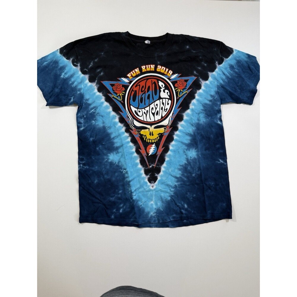 Dead & Company Fun Run 2019 Tour Tie Dye T-Shirt Mens Extra Large Blue Graphic
